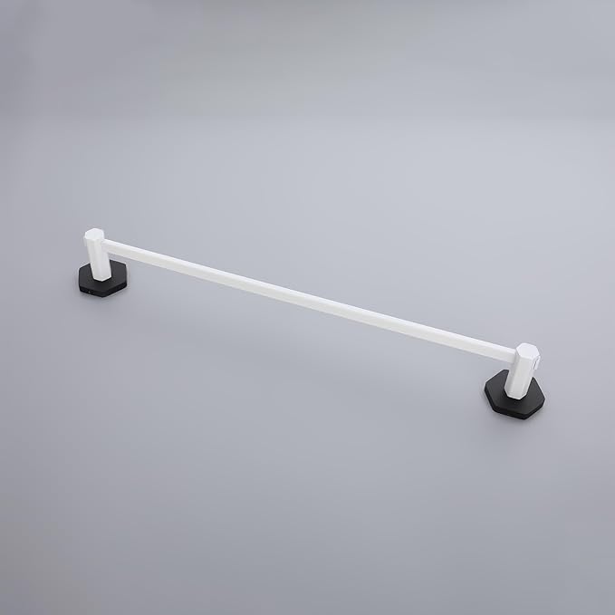 GERZWY 24 Inch Towel Bar Bathroom Hand Towel Holder SUS 304 Stainless Steel Wall Mount, White & Black