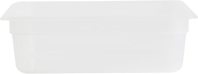 Restaurantware Food Pans Pack of 10 Plastic Rectangle Food Containers Half Size with Traceability Label, Storage Containers Dishwashable Hot Cold Friendly for Restaurants Buffet Commercial Use