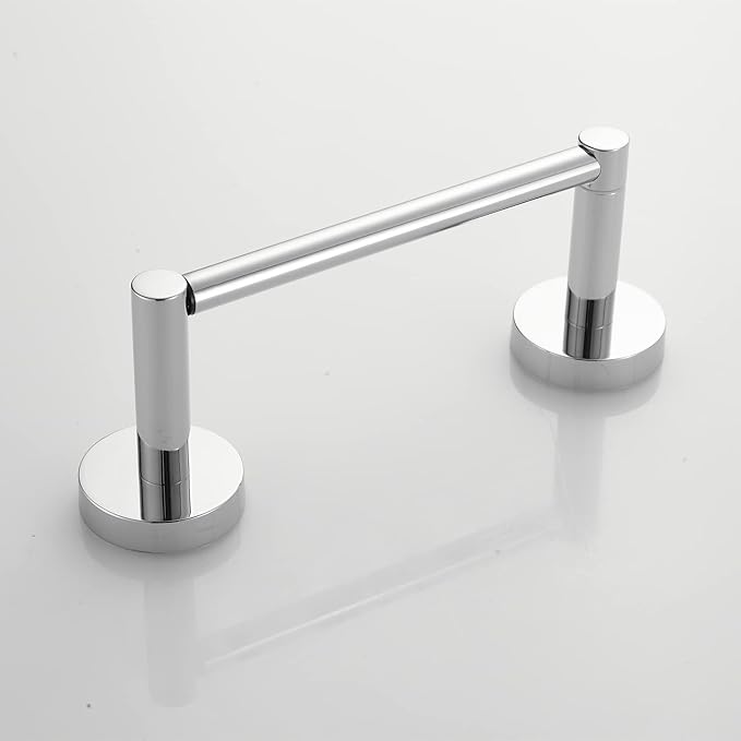 Chrome Toilet Paper Holder Towel Ring,Bathroom Hardware Set,Hand Towel Holder Wall Mount Tissue Roll Holder with Double Post Bath Accessories SUS304 Stainless Steel 2pc