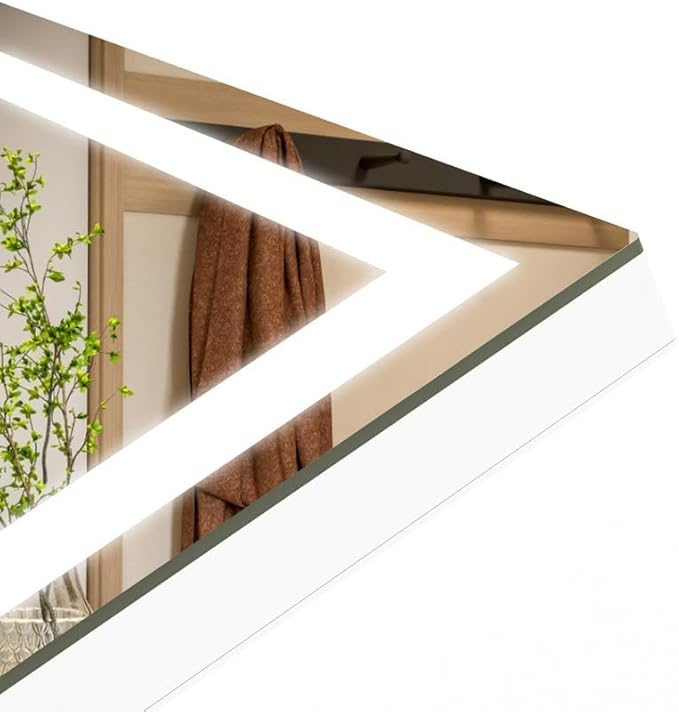 Hasipu Vanity Mirror with Lights, 16" x 20" LED Makeup Mirror, Light up Mirror with Smart Touch 3 Color Modes and Brightness Adjustment, 10X Magnifying Glass,360° Rotation