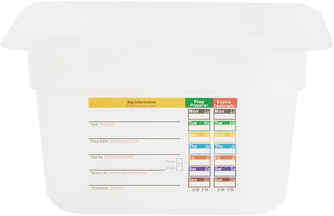 Restaurantware Food Storage Container 1 Pack of 6.8 x 4.2 x 3.9 Inches Plastic Stackable Storage Box White Reusable Label Container Dishwasher Safe For Restaurants And Kitchens
