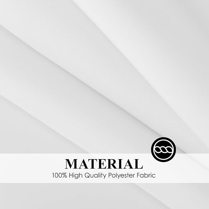 Rectangle Tablecloths 60x120 Inch 8 Pack White Tablecloth for 6ft Washable Decorative Linen Polyester Table Cloths for 8ft Dining Table Banquets Buffet Parties and Wedding
