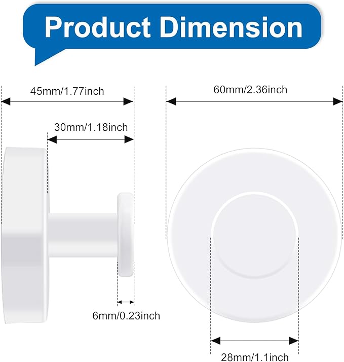 Suction Cup Hooks for Towels Robes, Heavy Duty Bathroom Shower Hooks Stainless Steel, No Drill on Smooth Wall,Glass,Mirror, Tile in Bedroom Kitchen to Hang Swimsuit Washcloths (2, White)