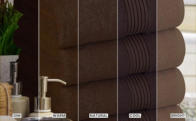 Utopia Towels Luxurious Bath Towels Set, 4 Pack, 27 x 54 Inches – 100% Ring Spun Cotton, Thick, Plush, and Fast-Drying, Designed for Premium Hotels, Spas, and Homes, Dark Brown