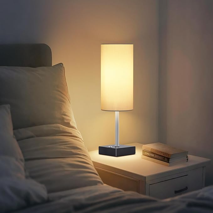 AVV Cordless Table Lamp with Dimmable, Rechargeable 3 Modes Battery Powered Bedside Lamp, Battery Operated Lamps for Night Stand, Touch Lamp for Bedroom, Living Room, Reading Room, 15 Inch White