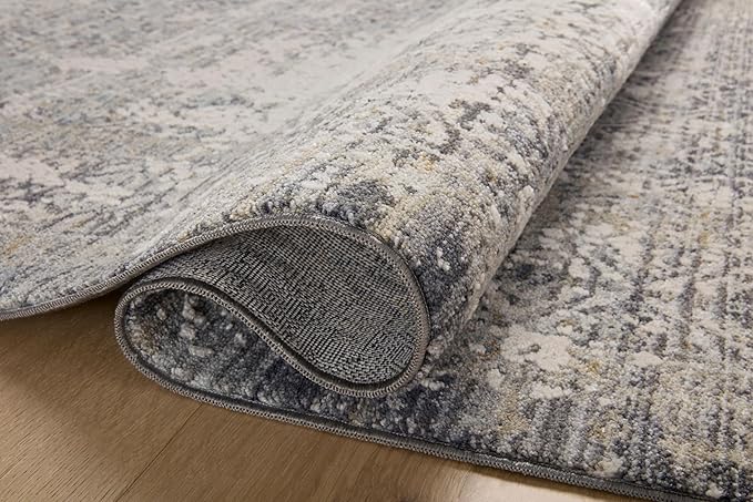 Loloi Amber Lewis Alie Collection ALE-04 Sky/Stone 2'-7'' x 7'-9'', .13'' Pile Height, Runner Rug
