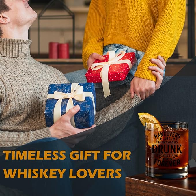 Funny Drinking Gifts Old Fashioned Whiskey Glasses, Alcohol Lovers Gifts for Drinkers, Bar Gift 10 oz Rocks Barware Cup for Cocktail Drinks Scotch Bourbon Liquor