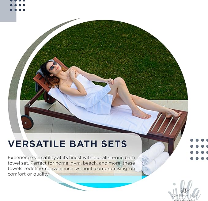 100% Combed Cotton Bathroom Towel Set of 10- 2 Bath Towels, 4 Hand Towels, 4 Wash Cloths, Sustainable, Soft, Highly Absorbent 10 Piece Cotton Bath Towel Set for Hotels, Spa, Bathroom, Dorm, Navy Blue