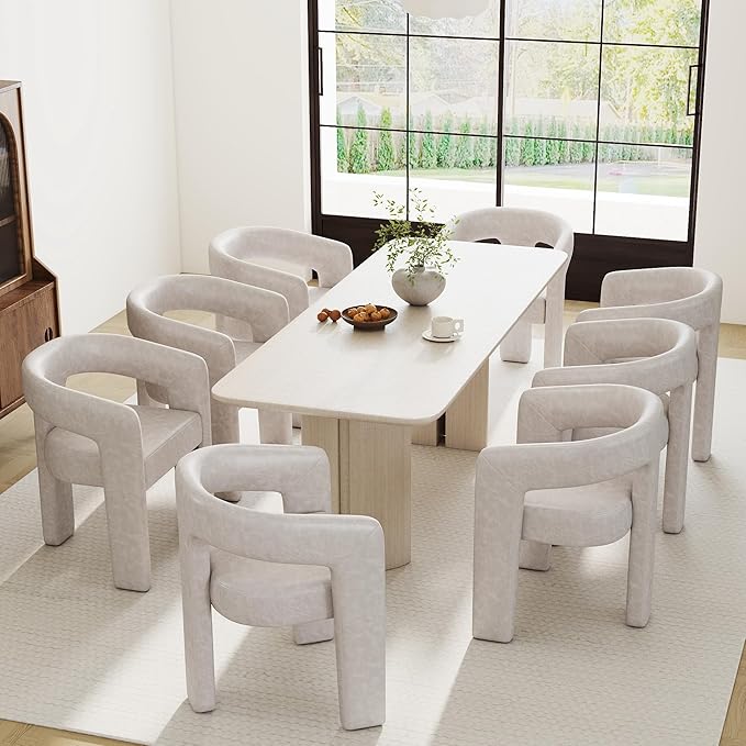 Modern Barrel Dining Chair Grey PU Leather Upholstered Accent Side Chair with Arms Comfy Makeup Vanity Chair Dining Living Room Kitchen Chair, Grey