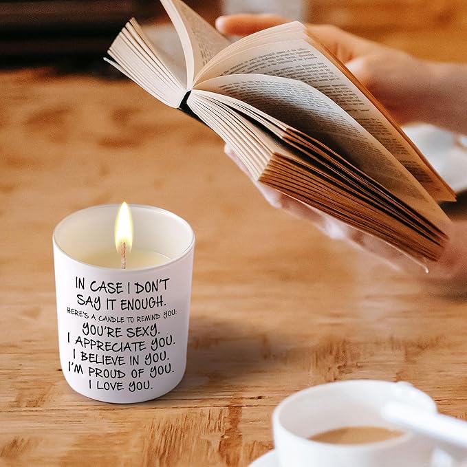 BFJLIFE Candles Gifts for Her Funny Novelty Unique Valentines Mothers Day Anniversary Birthday Christmas Gifts for Girlfriend Wife Stocking Stuffers Lavender Scented Soy Candle