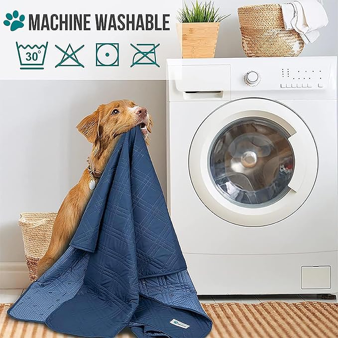 PetAmi Waterproof Couch Cover for Dogs, Waterproof Pet Blanket, Reversible Furniture Cover Sofa Protector for Pet Cat Bed, Washable Waterproof Blanket Dog Cover for Couch Seat, 30x70 Blue