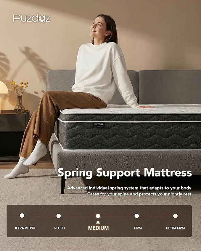 Full Mattress 10 Inch Full Size Mattress in a Box - Memory Foam & Individually Pocket Coils Springs, Pressure Relief, Motion Isolation, Edge Support, CertiPUR-US Certified, Medium Firm