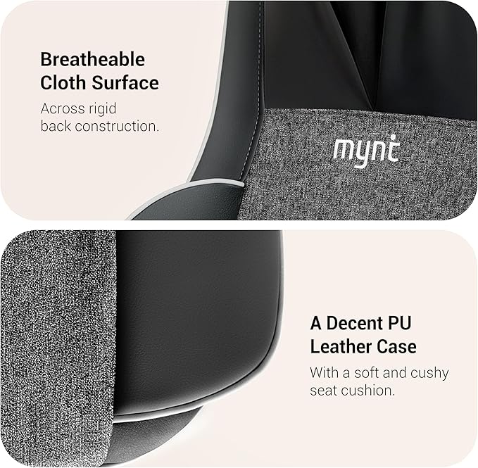 Mynt FSA Eligible HSA Approved Shiatsu Neck and Back Massager for Chair with 10 Deep Kneading Nodes, 2D & 3D Back Massage with Heat, Portable Spot Massage Chair Pad (Black)