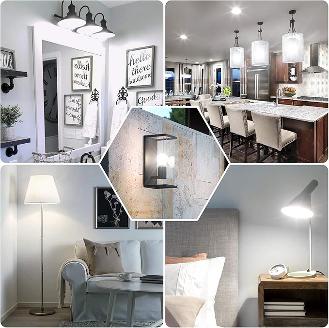 LED Light Bulbs 100 Watt Equivalent 1500 lumens, A19 5000K Daylight White Non-Dimmable, Super Bright No Flicker E26 Standard Base, 13W Lightbulb for Bedroom, Living Room, Office Lighting, 24 Packs