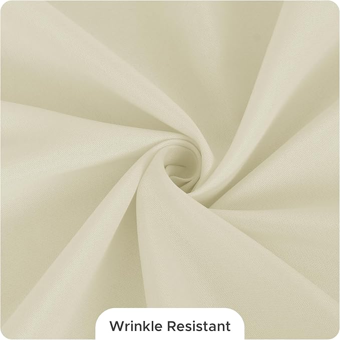 Fitable 10 Pack Rectangle Tablecloths: Stain Resistant Wrinkle Free Fabric Table Clothes, Washable Reusable Polyester Table Covers for Wedding Party Birthday Banquet Reception(Ivory, 70x120 Inch)