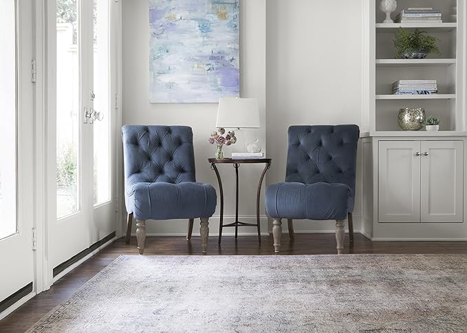 Loloi Loren Collection LQ-04 Silver/Slate 2'-3" x 3'-9" Accent Rug
