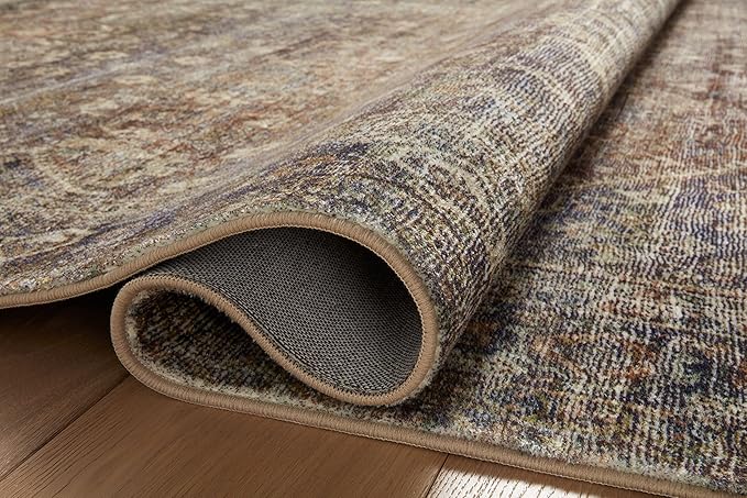Loloi Amber Lewis Morgan Collection MOG-05 Spice/Lagoon 5'-0" x 7'-0" 38" Thick Area Rug feat. CloudPile, Neutral, Room Décor, Vintage Inspired, Livingroom, Bedroom, Dining Area