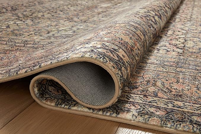 Loloi Amber Lewis Morgan Collection MOG-03 Denim/Multi 2'-3" x 7'-6" 38" Thick Runner Rug feat. CloudPile, Neutral, Room Décor, Vintage Inspired, Livingroom, Bedroom, Dining Area