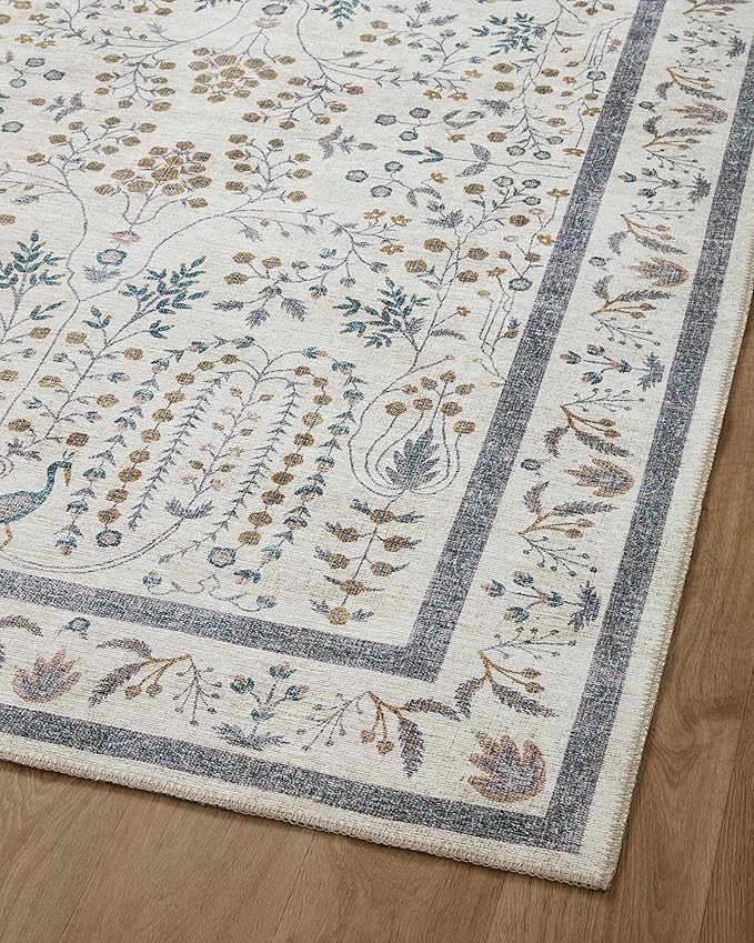 Loloi Rifle Paper Co. Maison Collection MAO-05 Wisteria Cream 3'-9" x 5'-6", .19" Pile Height, Accent Rug