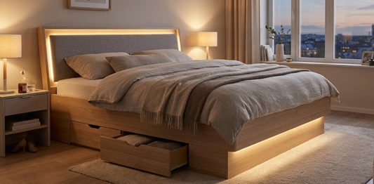 Why a Bed Frame with Storage Drawers and Built-In Lighting Is a Smart Bedroom Upgrade