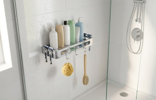 Keep Your Shower Neater with a Quick-Drain Shelf