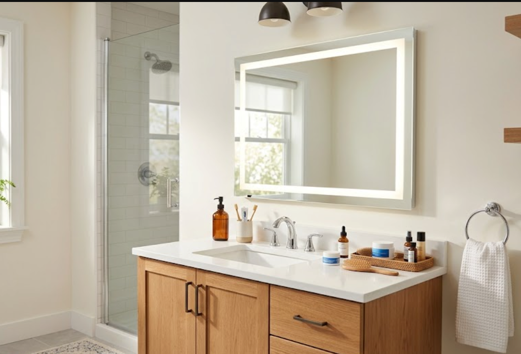 Make Bathroom Routines Easier with an LED Mirror