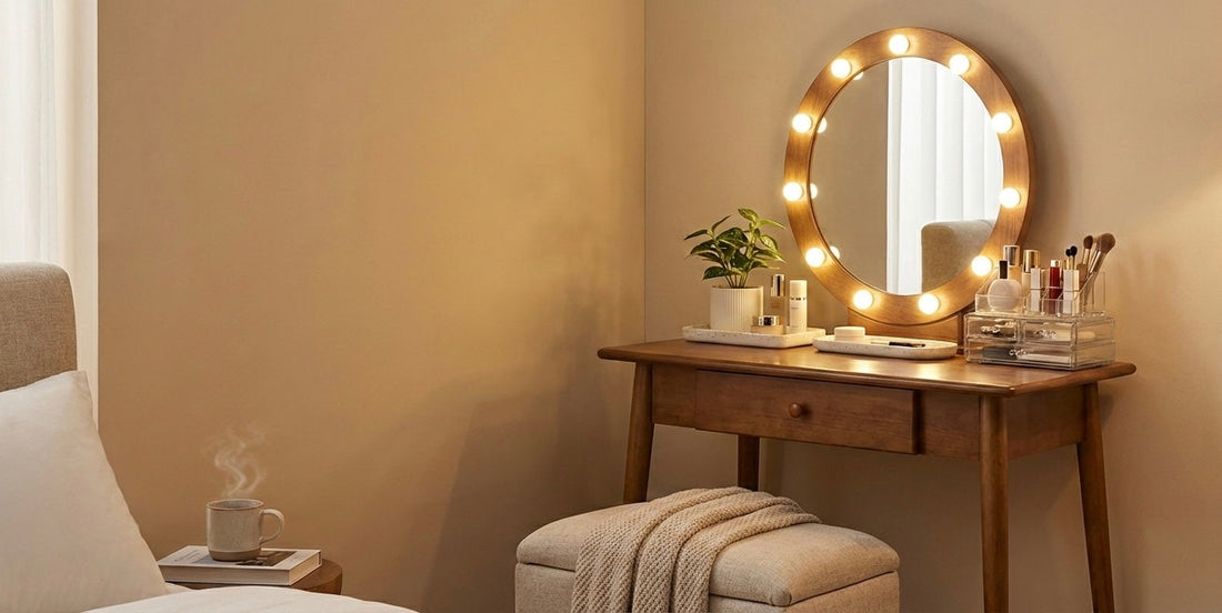 Why a Small Vanity Desk with Mirror and Lights Makes Everyday Routines Easier