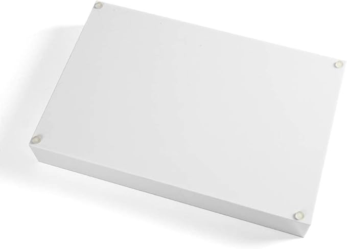 Sooyee Serving Tray with Handles,16" x 12" Decorative Tray,Coffee Table Tray,Acrylic Tray for Breakfast, Tea, Food, Butler,Table Ottoman Vanity Countertop,White
