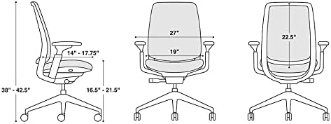 Steelcase Series 2 Office Chair, Graphite Frame, Cogent Connect Jungle, Hard Floor Casters