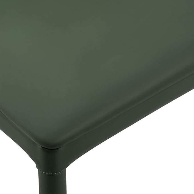 Dining Chairs Set of 4, Modern Full Assembled Faux Leather Upholstered Kitchen ChairaSide Chair with Backrests, Dinner Chairs for Kitchen Dinning Room, Jade Green