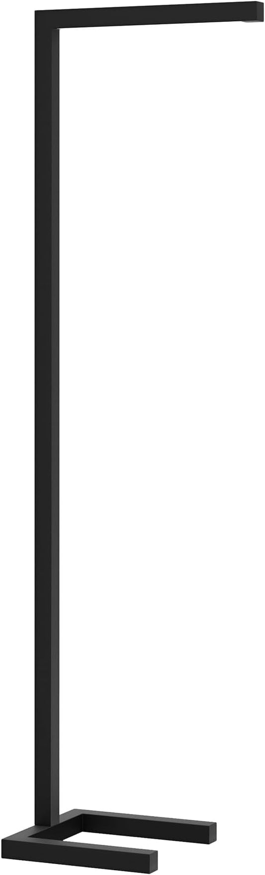 Henn&Hart 52'' Modern LED 1-Light Floor Lamp with Blackened Bronze Metal Rectangle Shade for Living Room, Bedroom, or Office, Blackened Bronze
