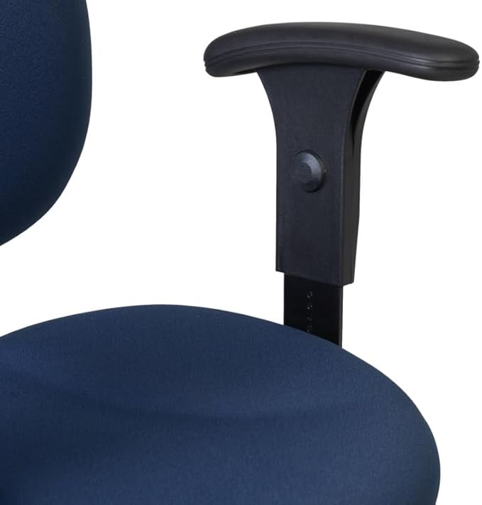 Romig Comfort Series Swivel Fabric Computer Task Chair with Adjustable Arms - Navy Blue