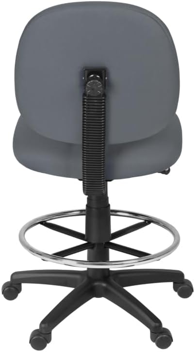 Romig Comfort Series Swivel Fabric Computer Task Chair with Drafting Kit - Grey
