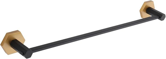 GERZWY 24'' Bathroom Towel Bar Stainless Steel Towel Holder for Bath Kitchen Cabinet Heavy Duty Towel Rails, Black & Gold
