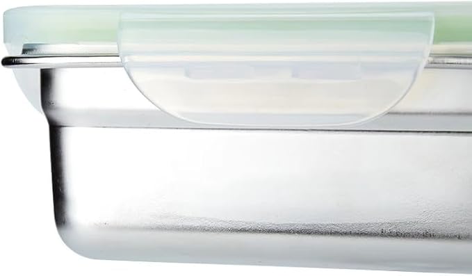 Set of 3 Stainless Steel Sandwich Containers - Food Grade Metal Base with a BPA Free Leakproof & Airtight Silicone Seal Lid. Great for Sandwiches, Snacks, Meal Prep & Food Storage
