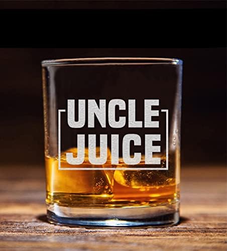 Uncle Juice Whiskey Glass - Great Gift for Uncles - Special Uncle Rock Glass for Birthday Father’s Day Christmas