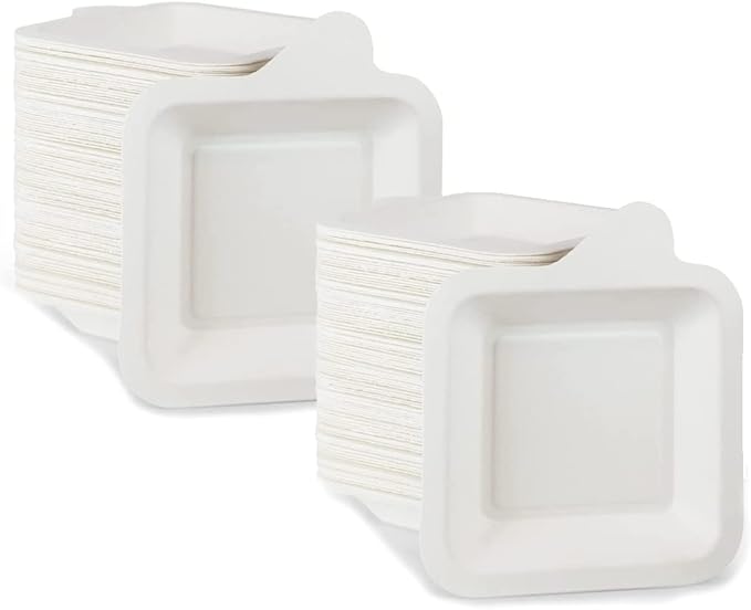 Upper Midland Products Small Paper Plates 4 Inch - 4 Inch Paper Dessert Plates Biodegradable | White (White - 200)