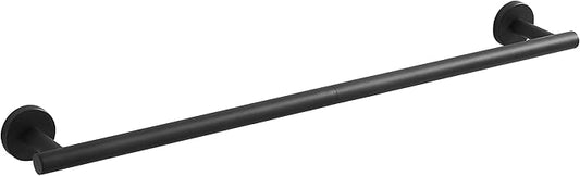 GGStudy Black Towel Rack for Bathroom, 24 Inch Towel Bar Towel Rod Towel Holder Wall Mount SUS304 Stainless Steel