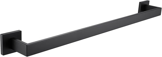 LANC 24 Inch Bath Towel Bar for Bathroom Wall Mounted, Matte Black Towel Hanger Square Towel Rack Stainless Steel Shower Towel Rail Towel Rod Kitchen Lavatory Hand Towel Holder, A8804MB-6P1