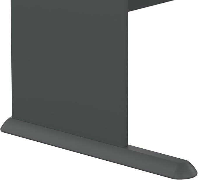 Bush Business Furniture Series A 48W Corner Desk in Natural Cherry and Slate, Compact L Shaped Workstation, Office Desktop Solution for Workspace