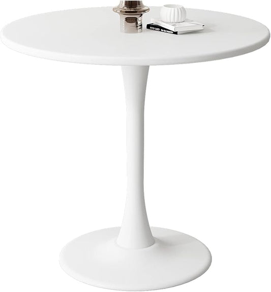 White Round Table 24 inch, Modern Round Dining Table, Mid Century Coffee Table, White Tulip Round Table for Living Room and Kitchen