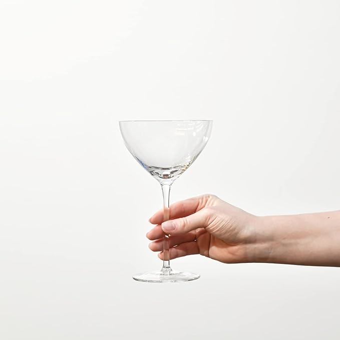Krosno Martini Cocktail Glasses, Set of 6, 8.3 oz, Harmony Collection, Ideal for Cocktails, Frozen Desserts, Dishwasher Safe, Made in Europe