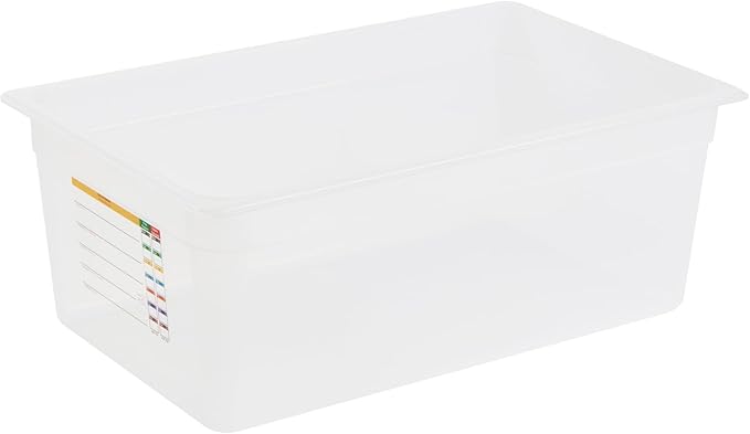 Restaurantware Food Pans Pack of 10 Plastic Rectangle Food Containers Full Size with Traceability Label, Storage Containers Dishwashable Hot Cold Friendly for Restaurants Buffet Commercial Use