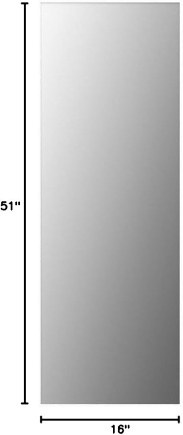 Hasipu Door Mirror Full Length, 51 x 16 Inch Full Body Wall Mirror Over The Door Hanging Mirror for Bedroom, Living Room, Cloakroom