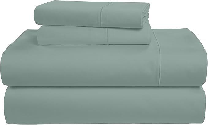 LANE LINEN 100% Egyptian Cotton King Size Deep Pocket Sheet Sets, Soft & Comfy No Pill Fade Resistant Natural Cooling Mercerized Cotton King Size Sheets Set 15" Deep Pocket - Jadeite