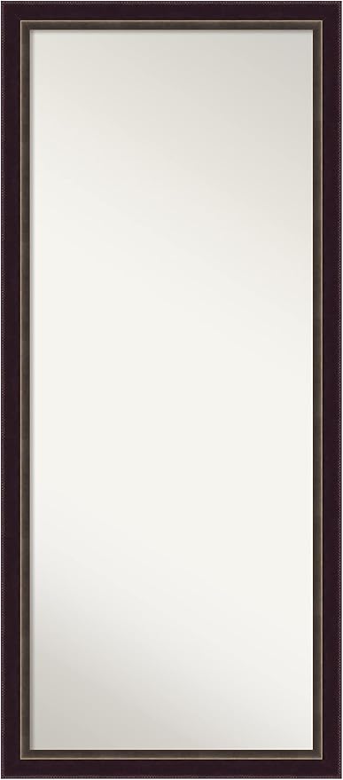 Amanti Art Bronze Full Length Mirror, 64x28 Signore Bronze Tall Free Standing Body Wall Mirror Full Length for Dressing, Traditional Wood Frame, Lean on Floor or Hang, Wall Decor