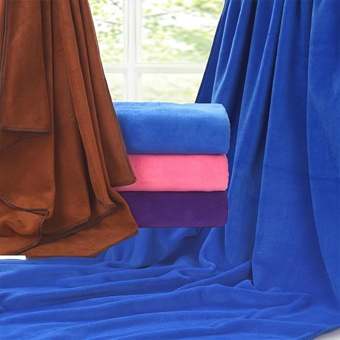 2pcs/Set, Bath Towel and Dry Hair Towel, Lightweight and Absorbent, Suitable for Home, Travel, Camping (Brown)