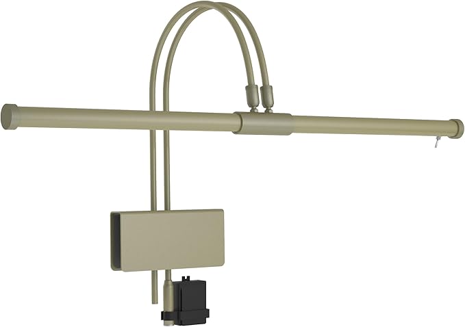 Cocoweb 22" LED Grand Piano Light in Antique Brass with Dimmer Clip