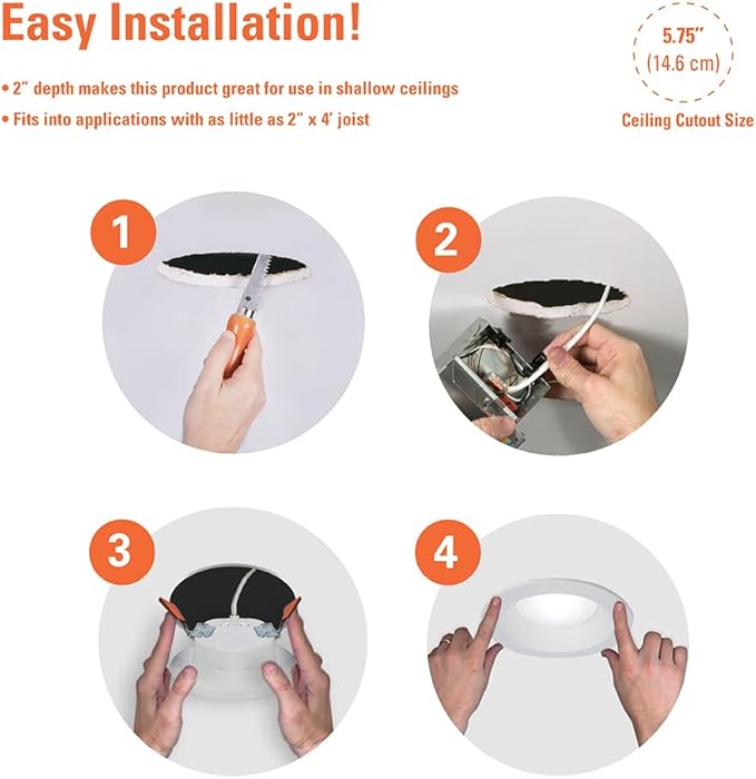HALO RL 6-Inch Indoor/Outdoor Canless LED Downlight with Selectable Color Temperatures - RL6069FSD2W1EWHDM