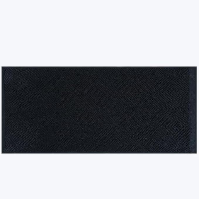 sense gnosis Black Hand Towels Terry Striped Weave Pattern Ultra Absorbent Super Soft 100% Cotton Hand Towel for Bathroom 13 X 29 Inch, 2 Pieces